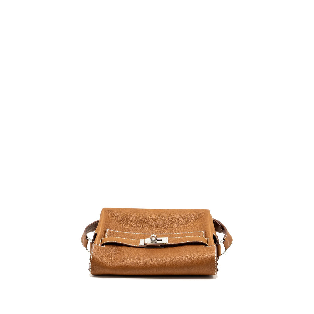 HERMES KELLY MESSANGER PM BAG BARENIA FAUBOURG LEATHER 34 FAUVE SHW