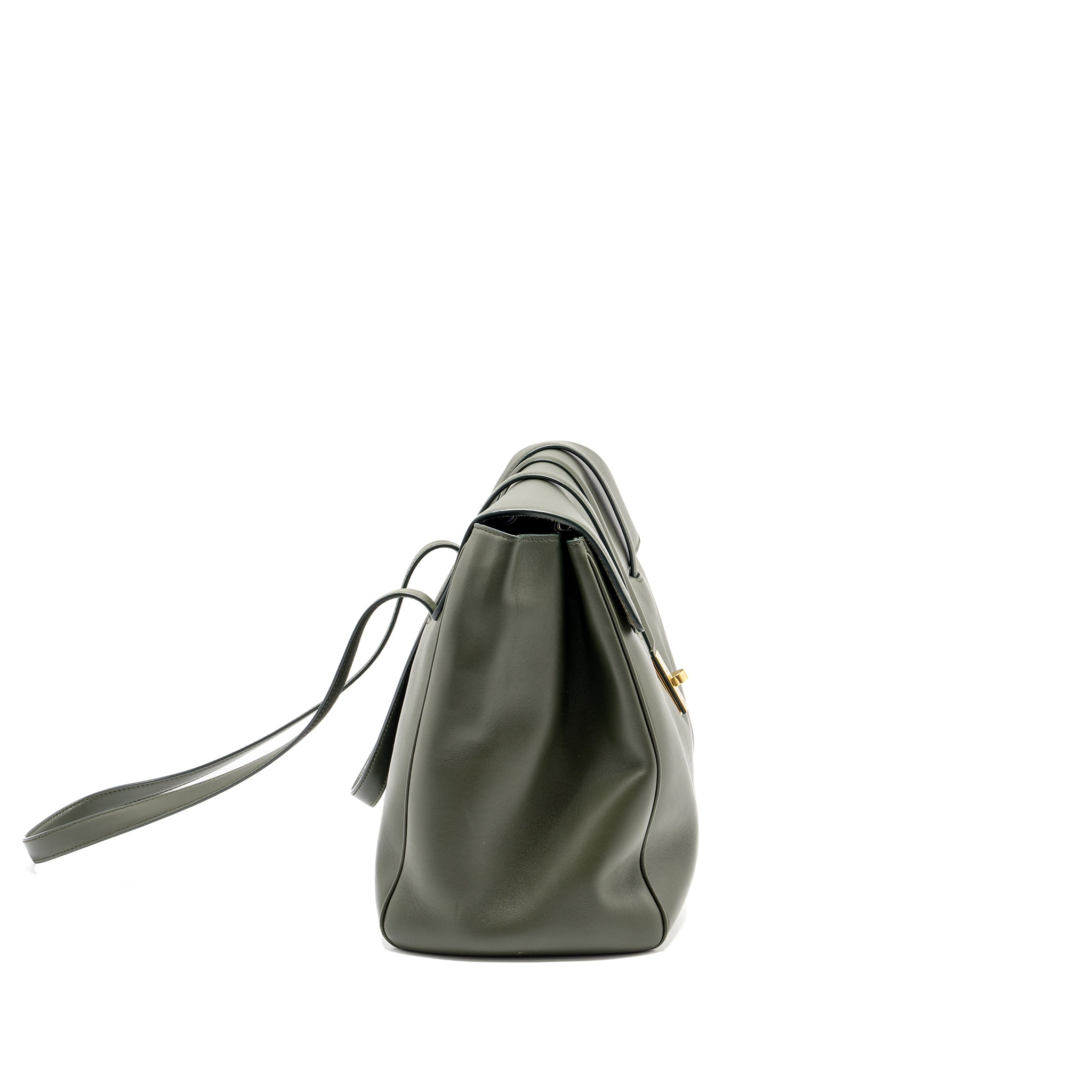 CELINE LARGE SOFT 16 BAG SMOOTH CALFSKIN DARK GREEN GHW