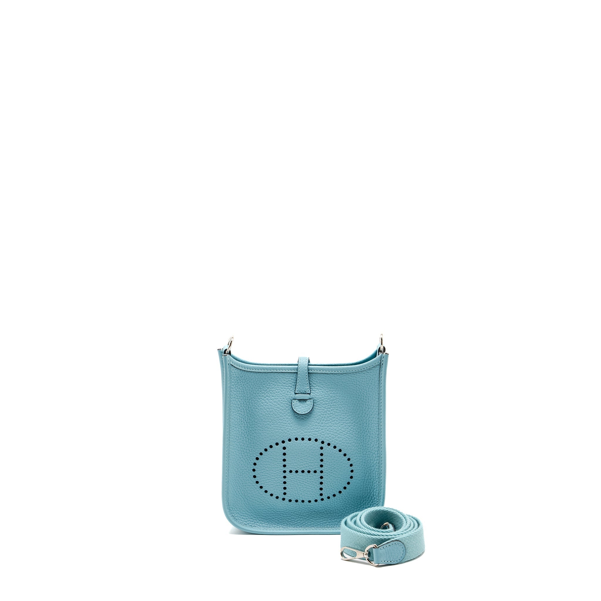 HERMES MINI EVELYNE CLEMENCE BLUE ATOLL SHW