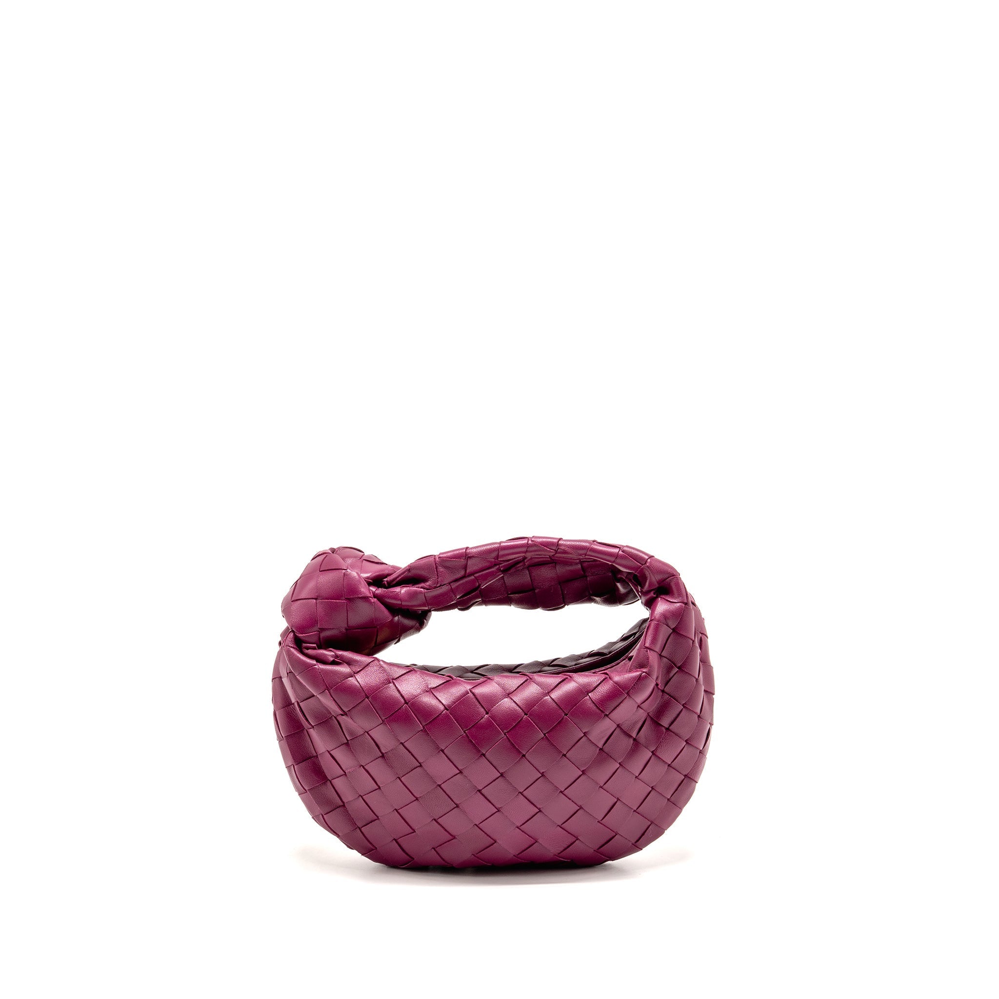 BOTTEGA VENETA MINI JODIE LAMBSKIN DARK PINK GHW