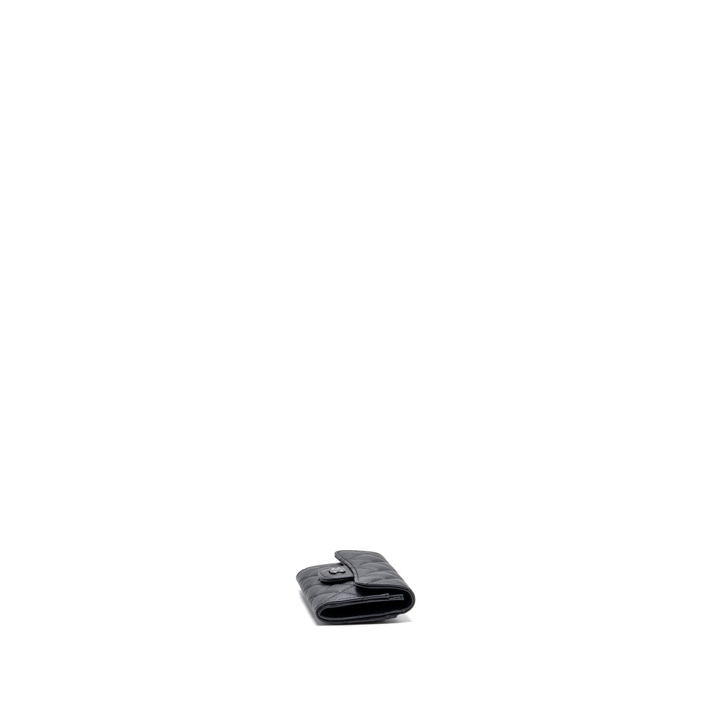 CHANEL CLASSIC FLAP CARD HOLDER LAMBSKIN SO BLACK SHW (MICROCHIP)