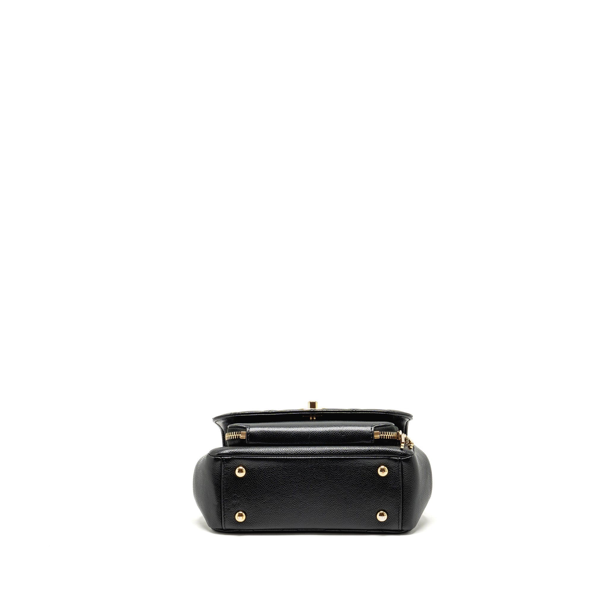 CHANEL SMALL BUSINESS AFFINITY CAVIAR BLACK LGHW