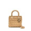 DIOR MEDIUM LADY DIOR LAMBSKIN BEIGE LGHW