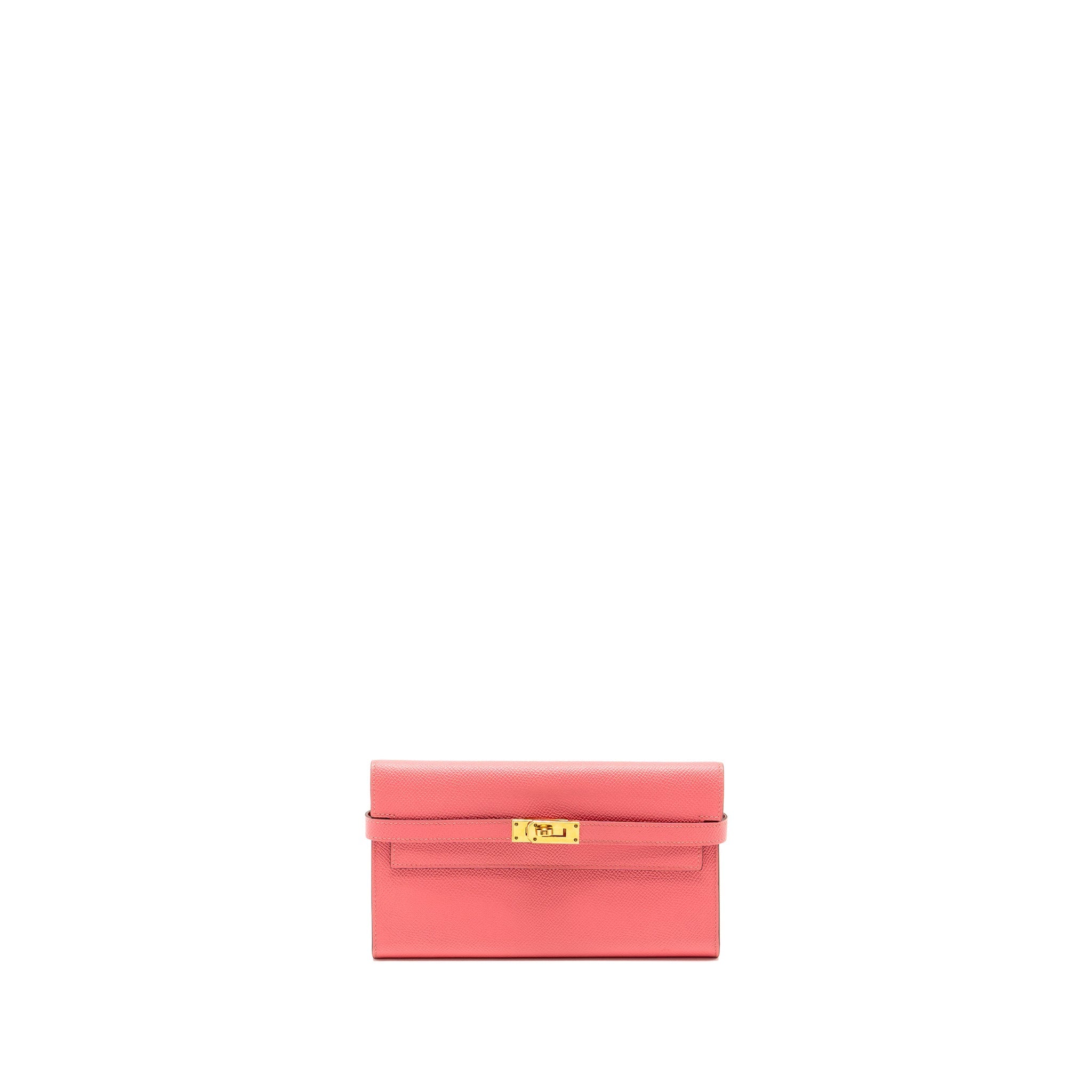 HERMES KELLY LONG WALLET EPSOM ROSE LIPSTICK GHW