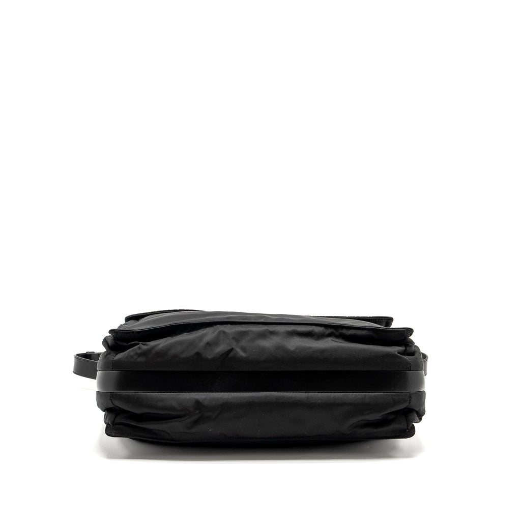 PRADA PADDED RE-NYLON SHOULDER BAG BLACK SHW