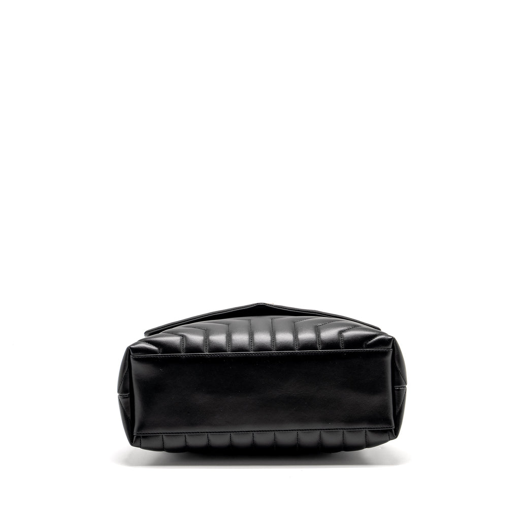 SAINT LAURENT/YSL MEDIUM LOULOU SHOULDER BAG CALFSKIN BLACK SHW