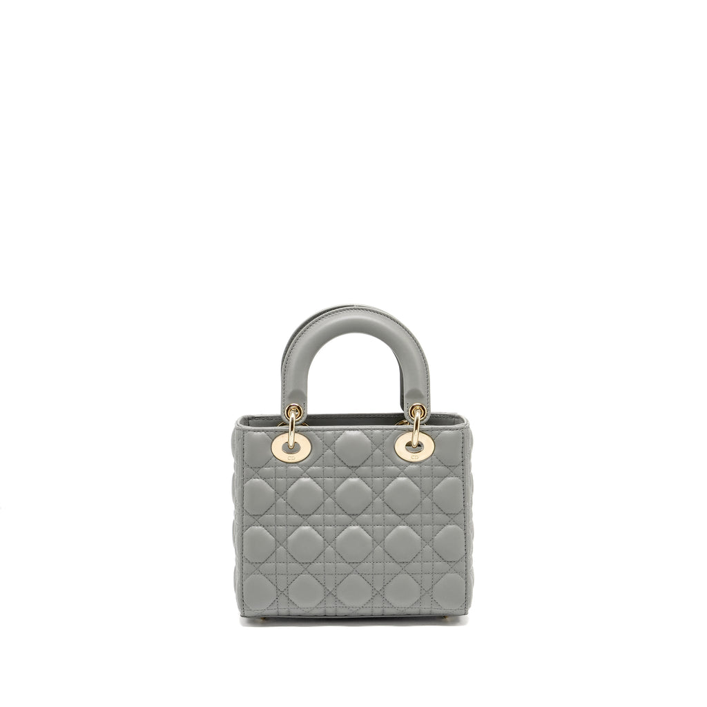 DIOR MY ABC SMALL LADY DIOR LAMBSKIN GREY LGHW