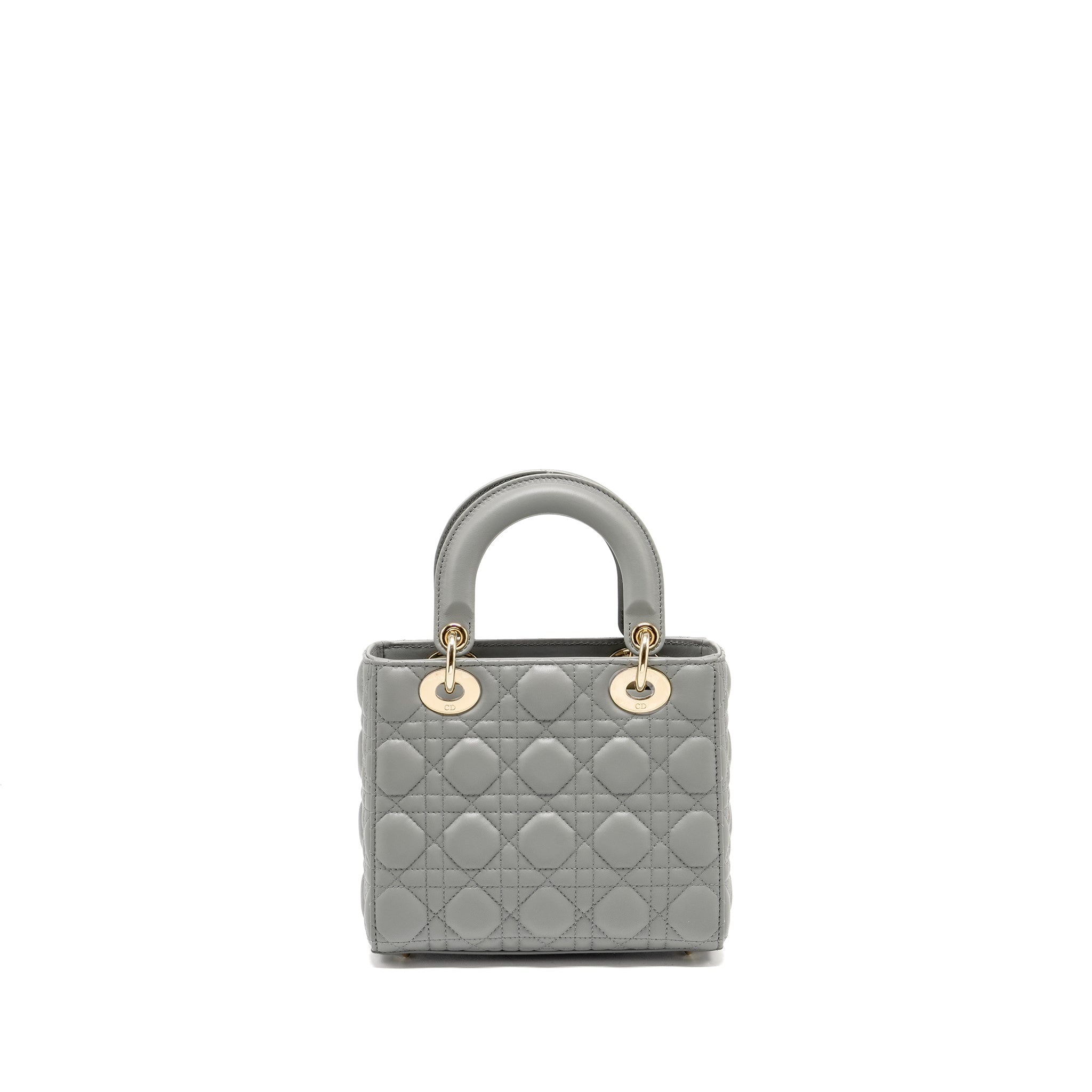 DIOR MY ABC SMALL LADY DIOR LAMBSKIN GREY LGHW