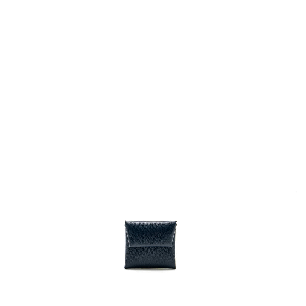 HERMES BASTIA CHANGE PURSE EPSOM DARK BLUE SHW