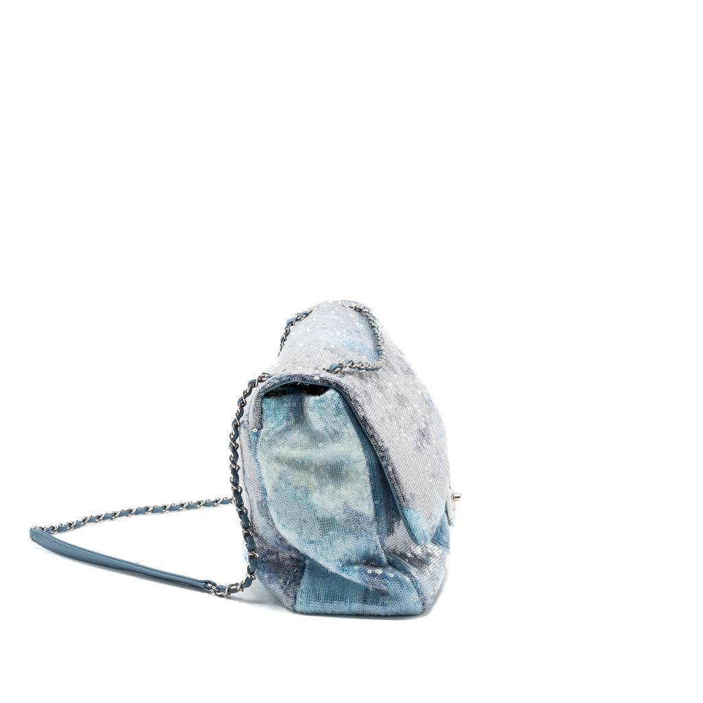 CHANEL XL FLAP BAG SEQUINS MULTICOLOURED SHW