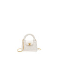 CHANEL 23K MINI KELLY SHOPPING TOTE BAG CALFSKIN WHITE GHW (MICROCHIP)