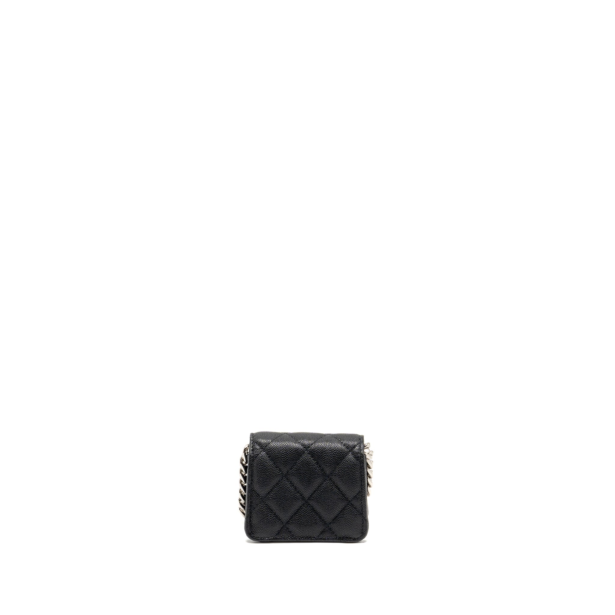 CHANEL 22S MINI CLUTCH WITH CHAIN CAVIAR BLACK SHW