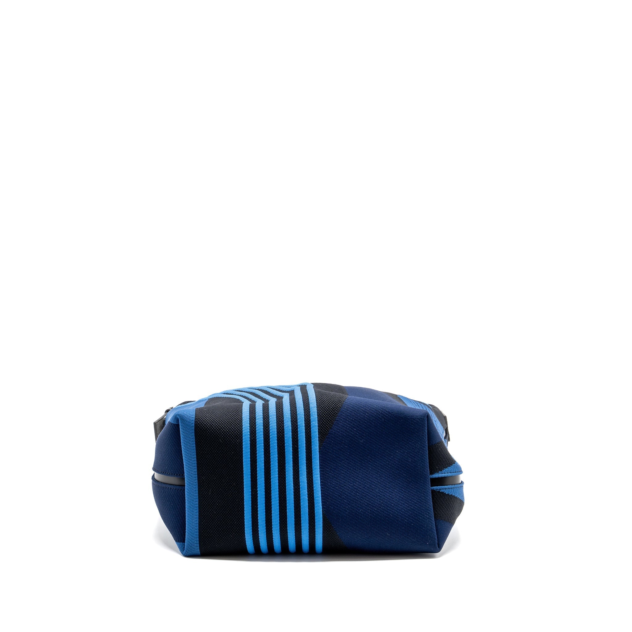 HERMES ETRIVIERE MM SHOULDER BAG FABRIC / HUNTER LEATHER BLUE/ BLACK WITH SHW