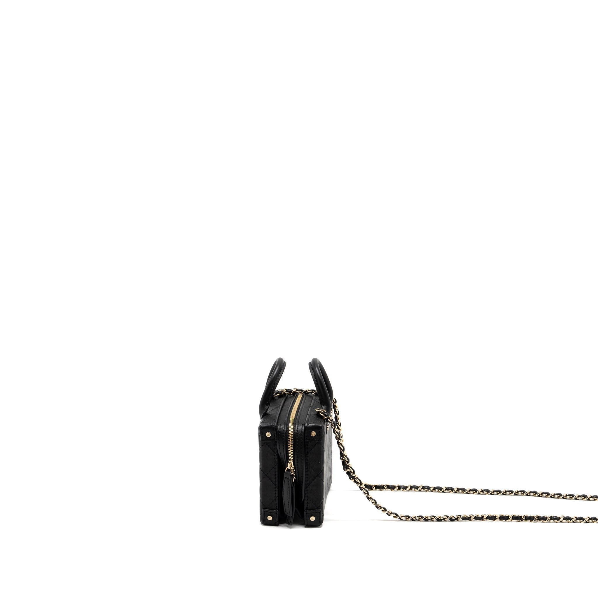 CHANEL 22B SMALL VANITY CASE CALFSKIN BLACK GHW (MICROCHIP)