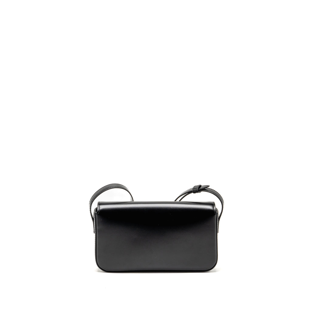 CELINE TRIOMPHE SHOULDER BAG CALFSKIN BLACK GHW