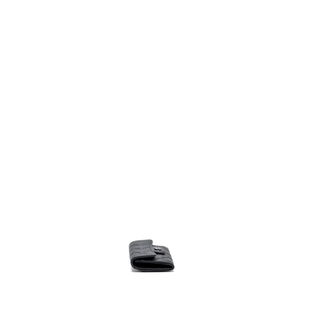 CHANEL CLASSIC FLAP CARD HOLDER LAMBSKIN SO BLACK SHW (MICROCHIP)