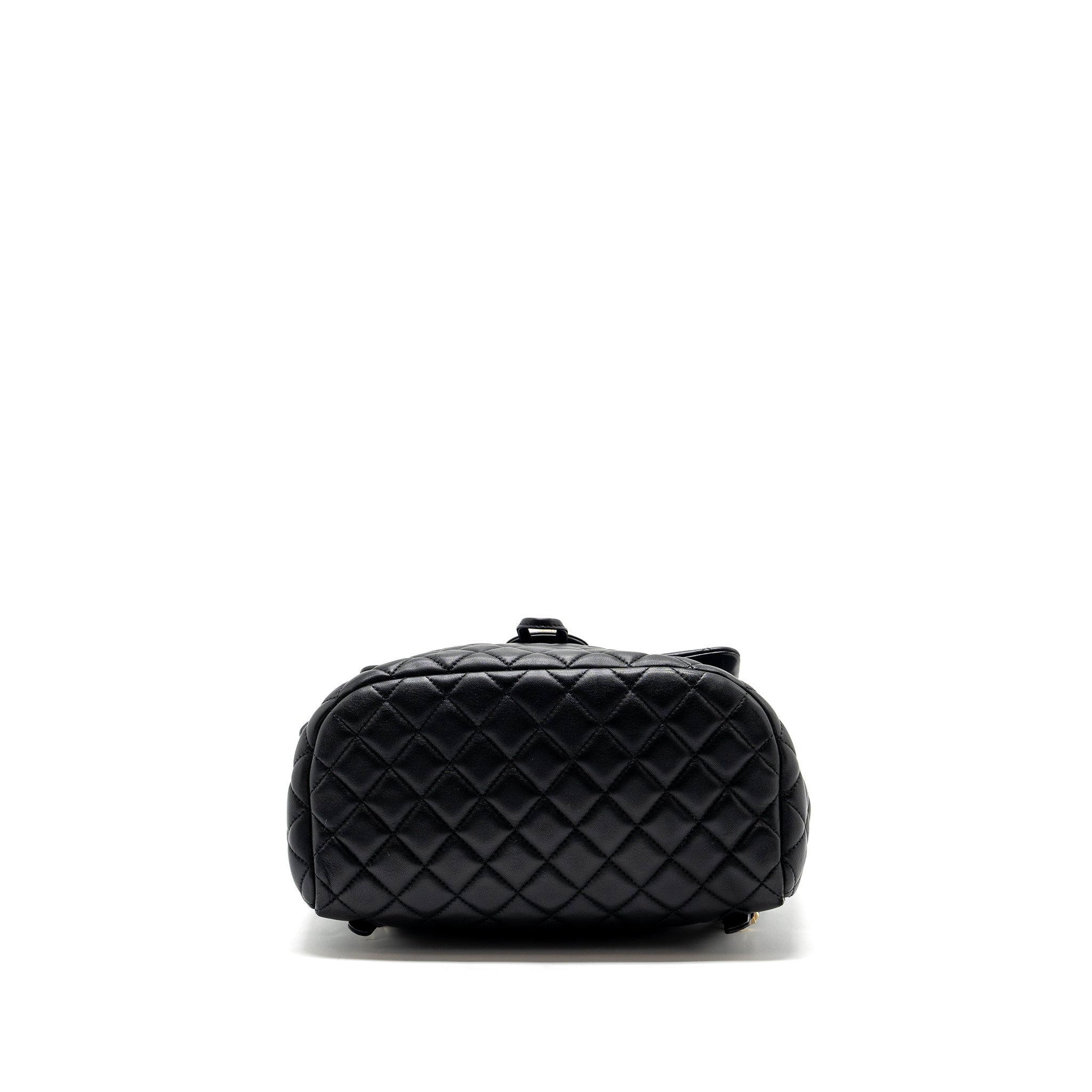 CHANEL QUILTED FLAP BACKPACK LAMBSKIN BLACK GHW