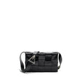 BOTTEGA VENETA SMALL CASSETTE BAG LAMBSKIN BLACK SHW