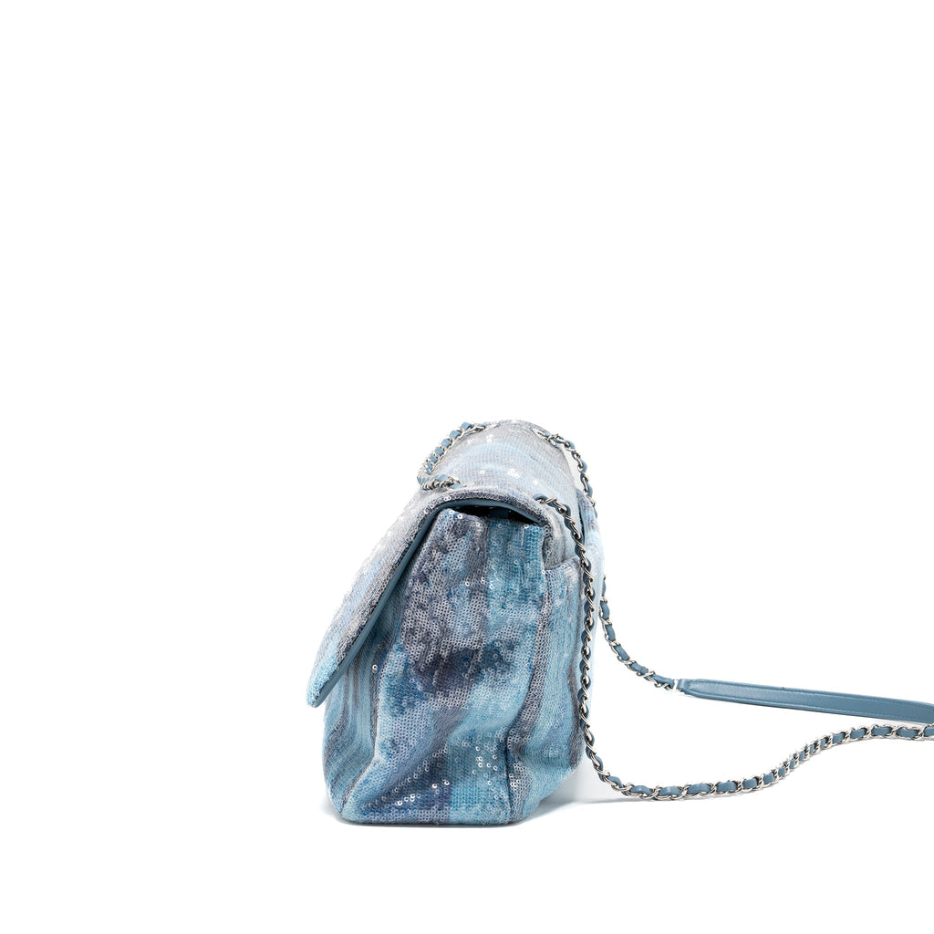 CHANEL XL FLAP BAG SEQUINS MULTICOLOURED SHW