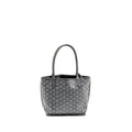 GOYARD MINI ANJOU TOTE BAG GOYARDLINE CANVAS/CALFSKIN GREY SHW