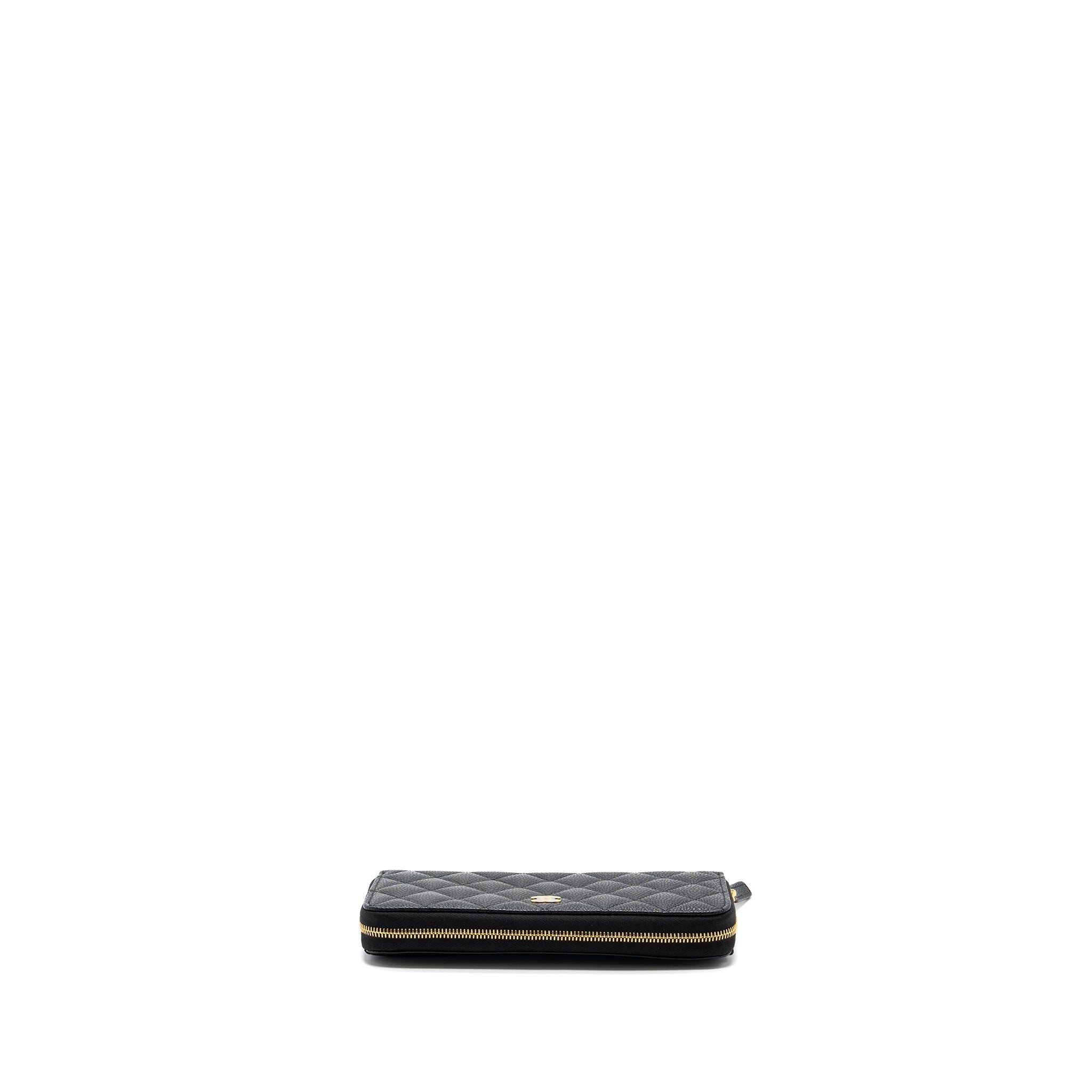 CHANEL CLASSIC LONG ZIPPED WALLET CAVIAR BLACK GHW (MICROCHIP)