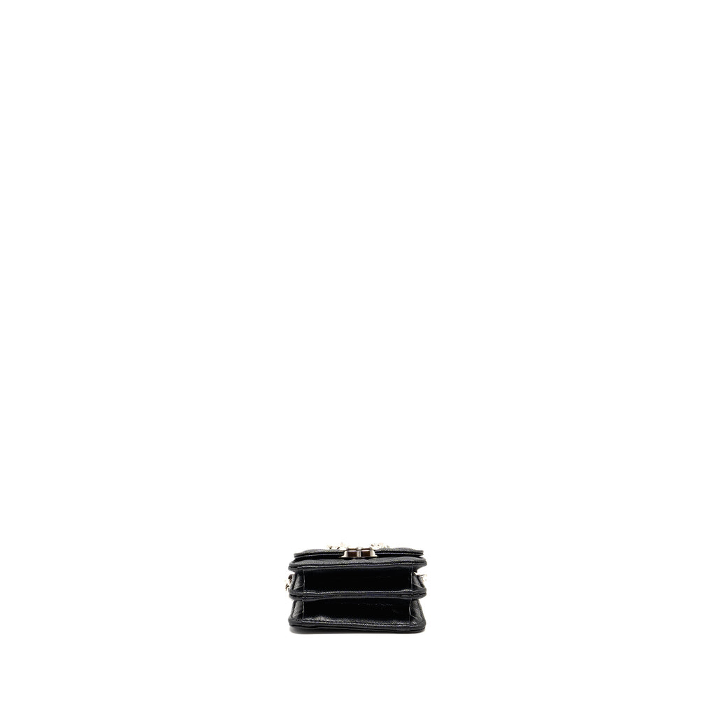 CHANEL 22S MINI CLUTCH WITH CHAIN CAVIAR BLACK SHW