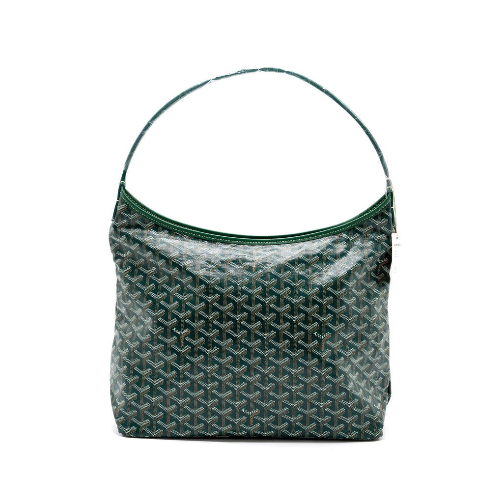GOYARD BOHEME HOBO BAG CANVAS/ CALFSKIN GREEN SHW