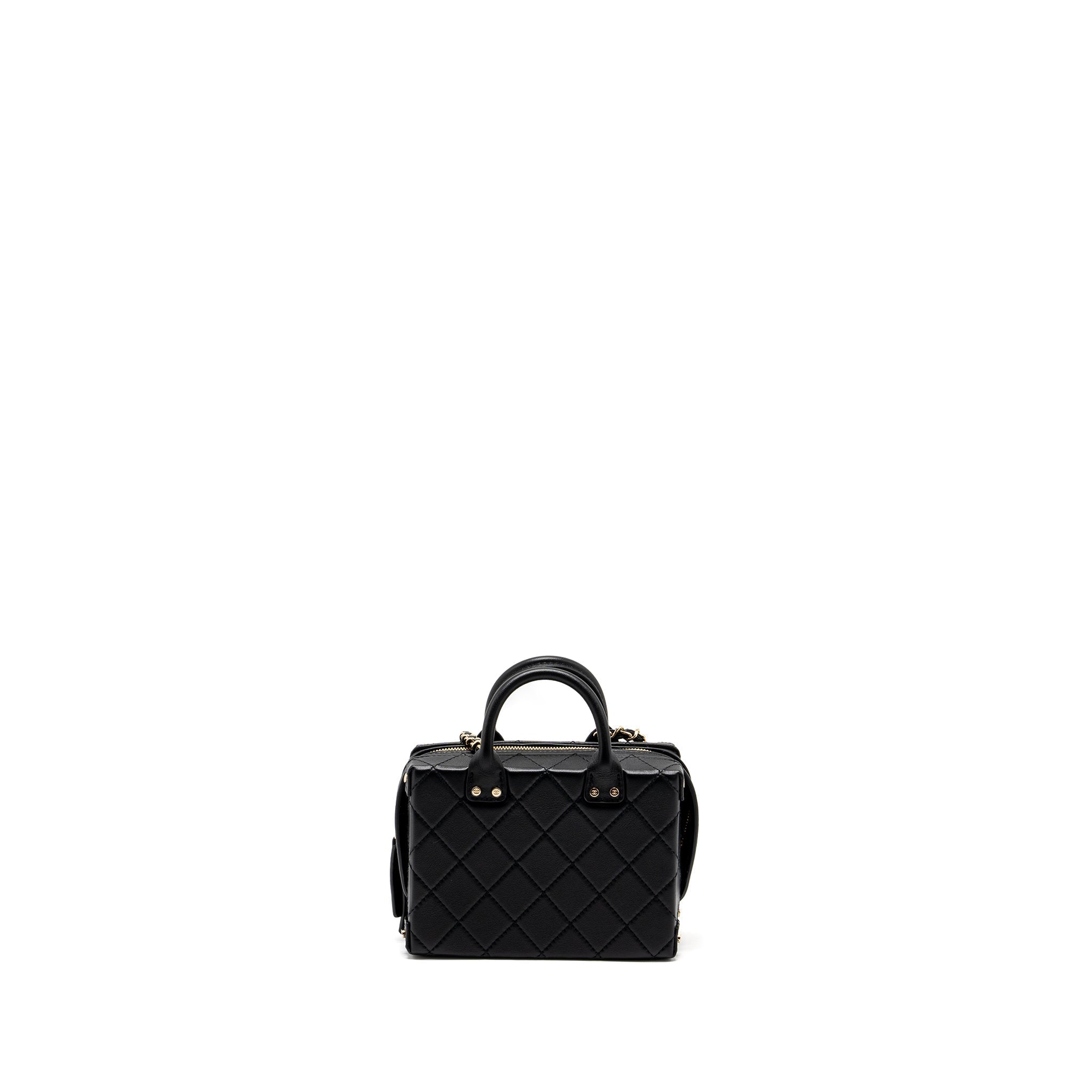 CHANEL 22B SMALL VANITY CASE CALFSKIN BLACK GHW (MICROCHIP)