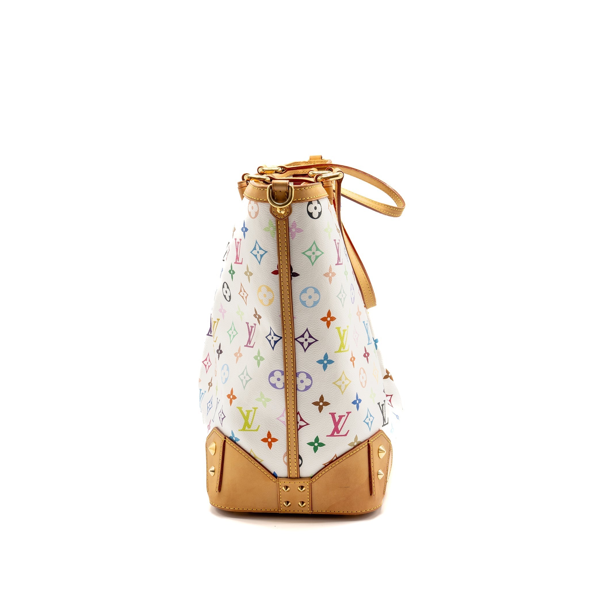 LOUIS VUITTON SHARLEEN GM TOTE BAG WHITE MONOGRAM CANVAS MULTICOLOUR GHW