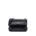 BOTTEGA VENETA OLYMPIA BAG LEATHER BLACK WITH BLACK HARDWARE