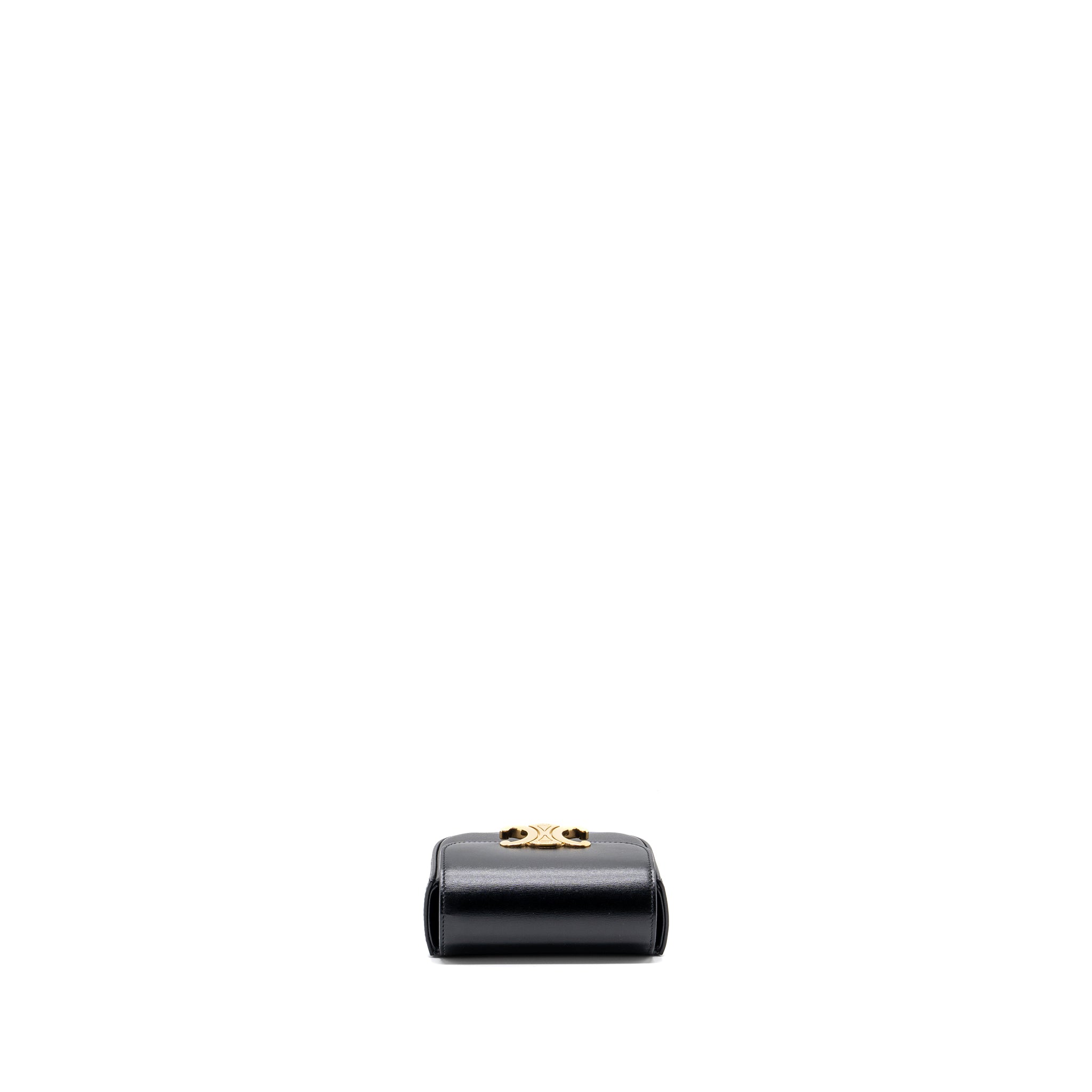CELINE MINI CLAUDE SHINY CALFSKIN BLACK GHW