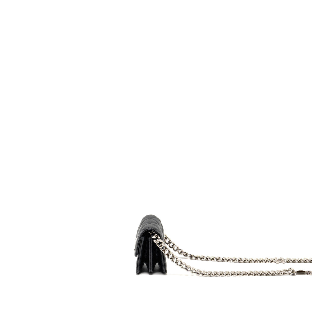 CHANEL 22S MINI CLUTCH WITH CHAIN CAVIAR BLACK SHW