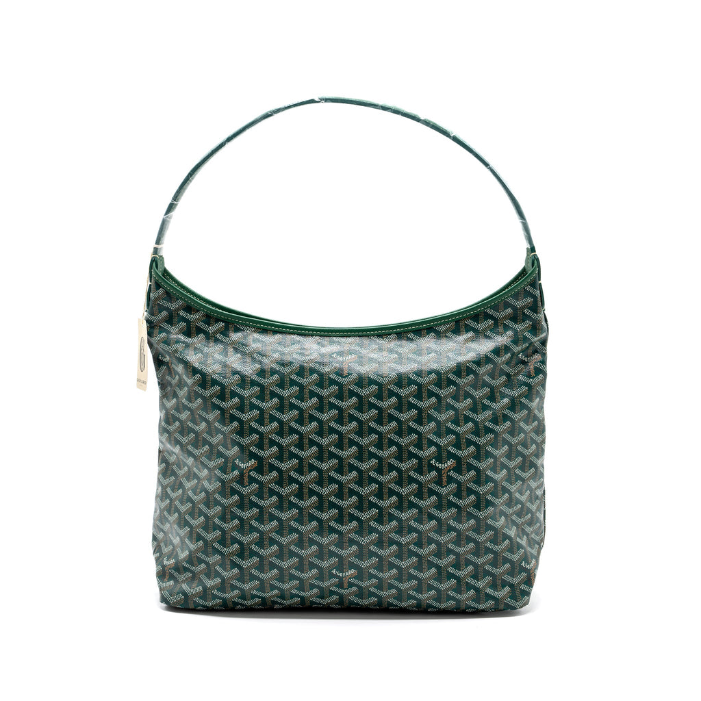GOYARD BOHEME HOBO BAG CANVAS/ CALFSKIN GREEN SHW