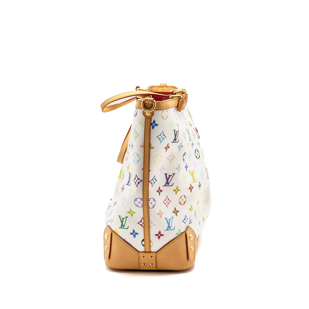 LOUIS VUITTON SHARLEEN GM TOTE BAG WHITE MONOGRAM CANVAS MULTICOLOUR GHW