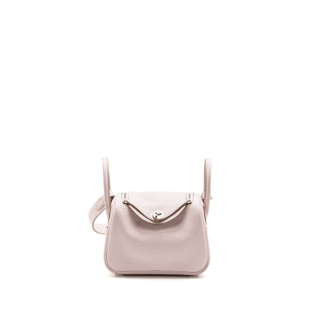 HERMES MINI LINDY CLEMENCE MAUVE PALE SHW