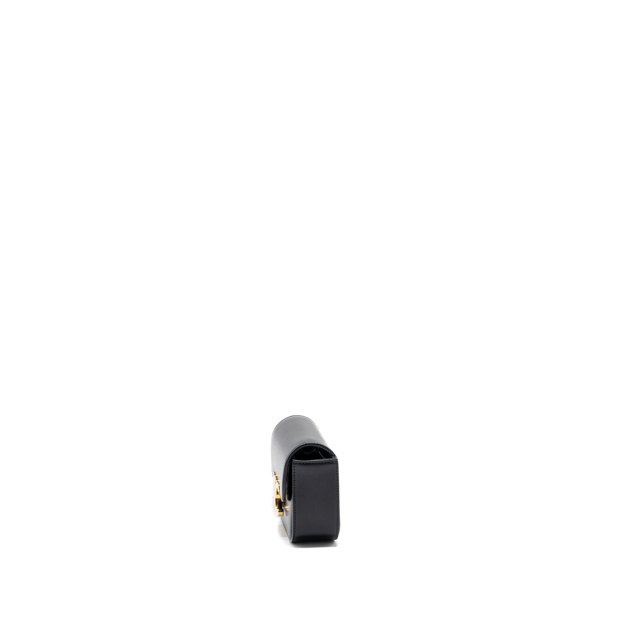 CELINE MINI CLAUDE SHINY CALFSKIN BLACK GHW