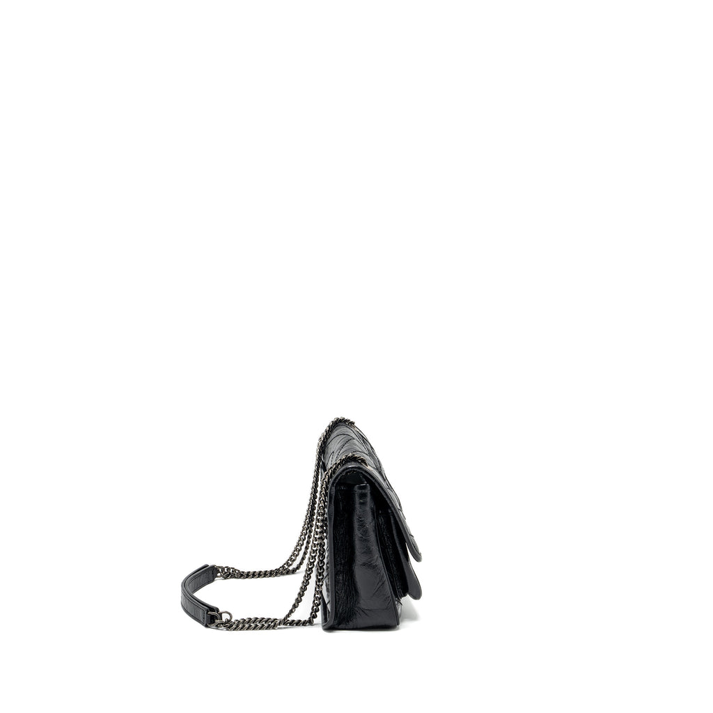 SAINT LAURENT BABY NIKI LEATHER BLACK SHW