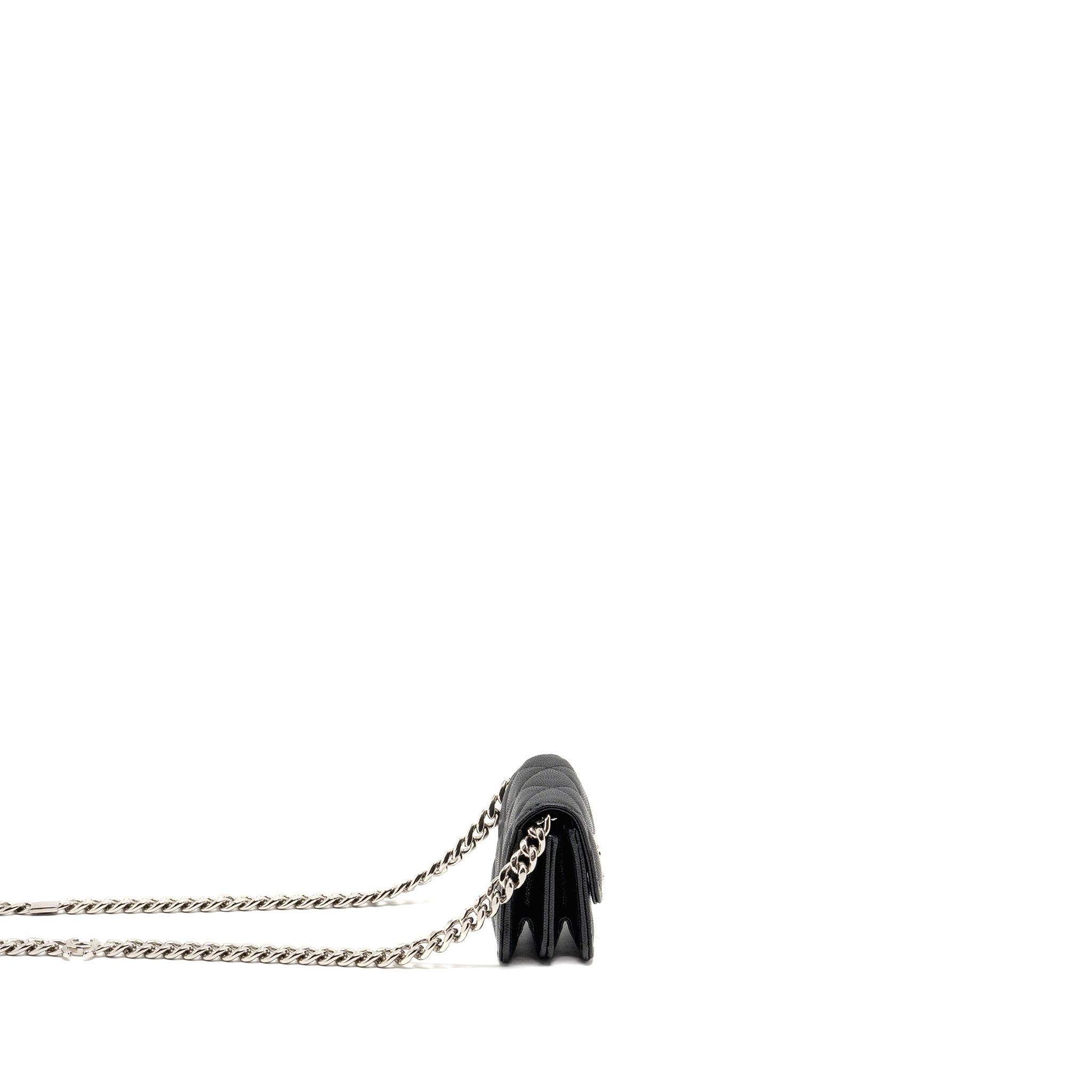 CHANEL 22S MINI CLUTCH WITH CHAIN CAVIAR BLACK SHW