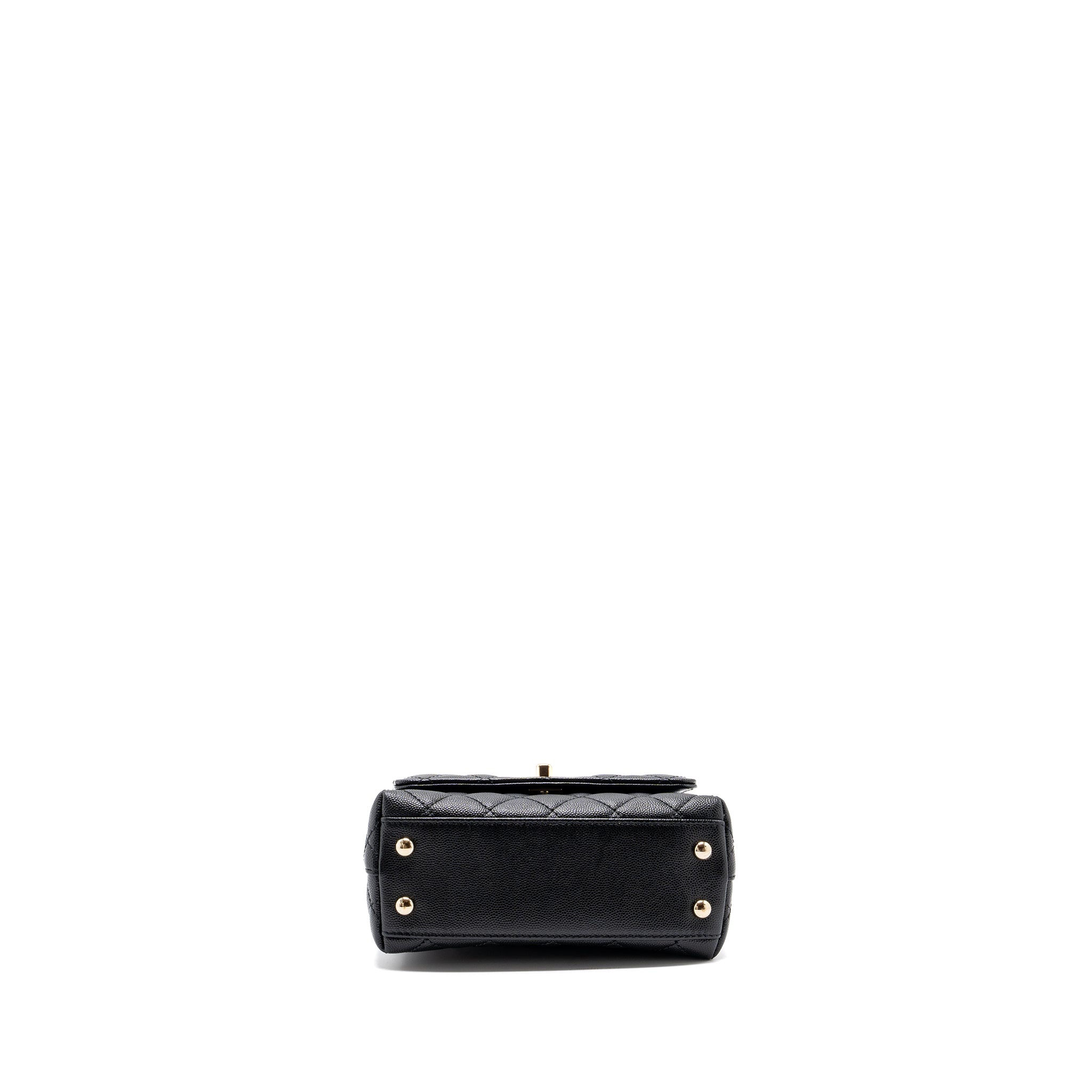 CHANEL COCO HANDLE EXTRA MINI CAVIAR BLACK LGHW(MICROCHIP)