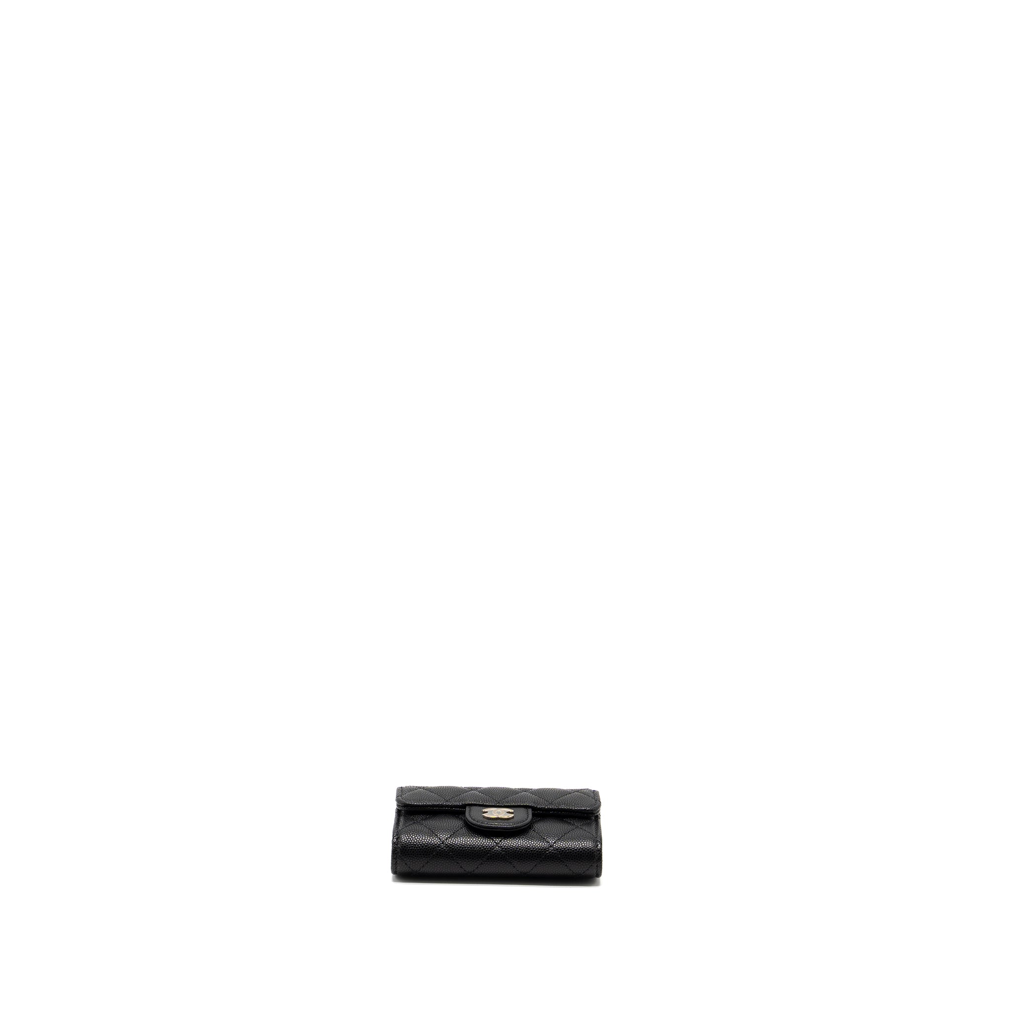 CHANEL CLASSIC FLAP KEY HOLDER CAVIAR BLACK LGHW