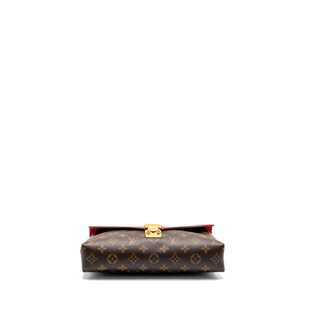 LOUIS VUITTON PALLAS CHAIN BAG MONOGRAM CANVAS/LEATHER RED GHW