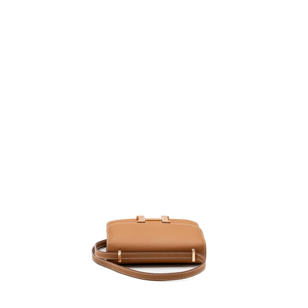 HERMES MINI CONSTANCE EPSOM GOLD RGHW
