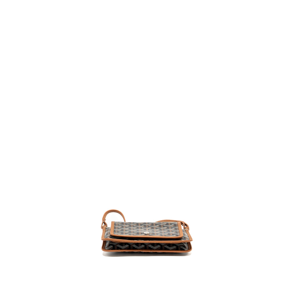 GOYARD PORTEFEUILLE POCHETTE PLUMET GOYARDINE CANVAS/LEATHER NOIR/NATUREL SHW
