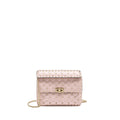 VALENTINO GARAVANI ROCKSTUD SPIKE SHOULDER BAG LEATHER PINK LGHW