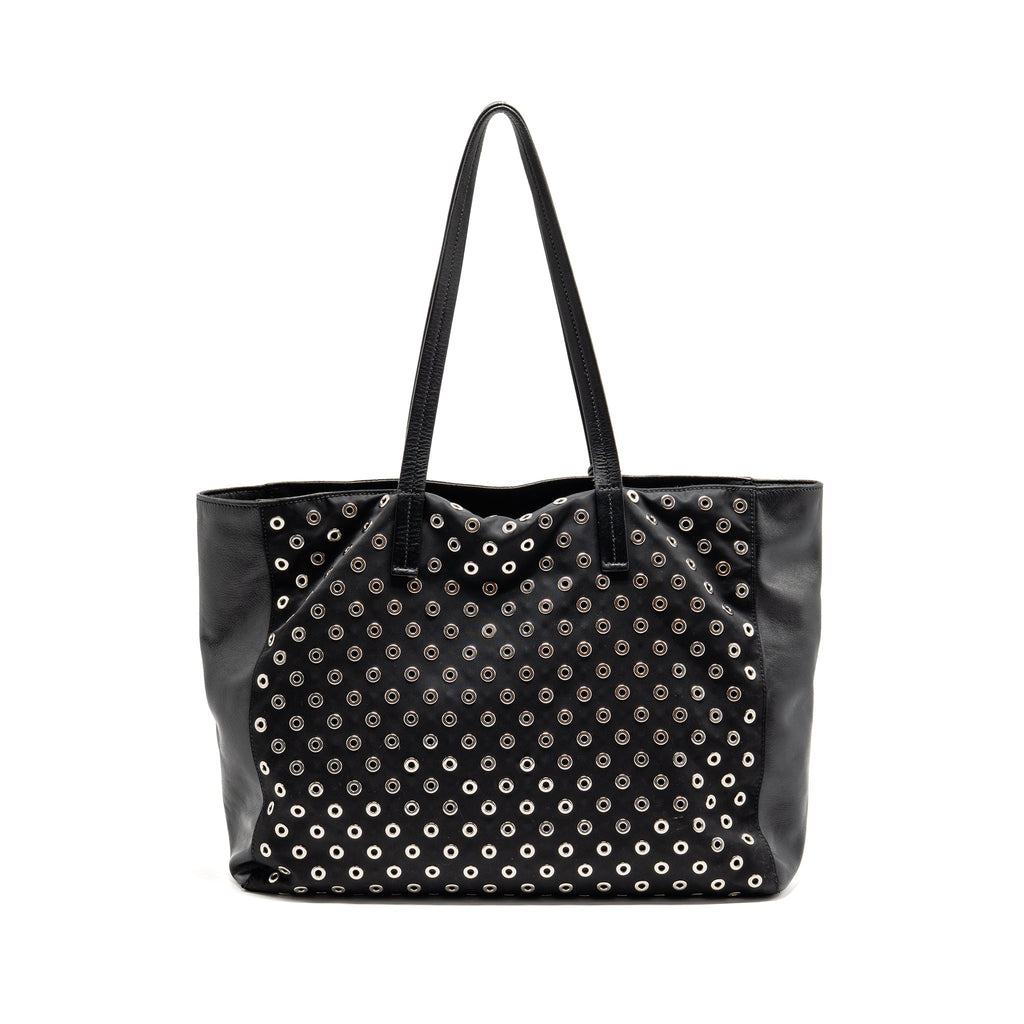 PRADA SHOULDER BAG LAMBSKIN / FABRIC BLACK SHW
