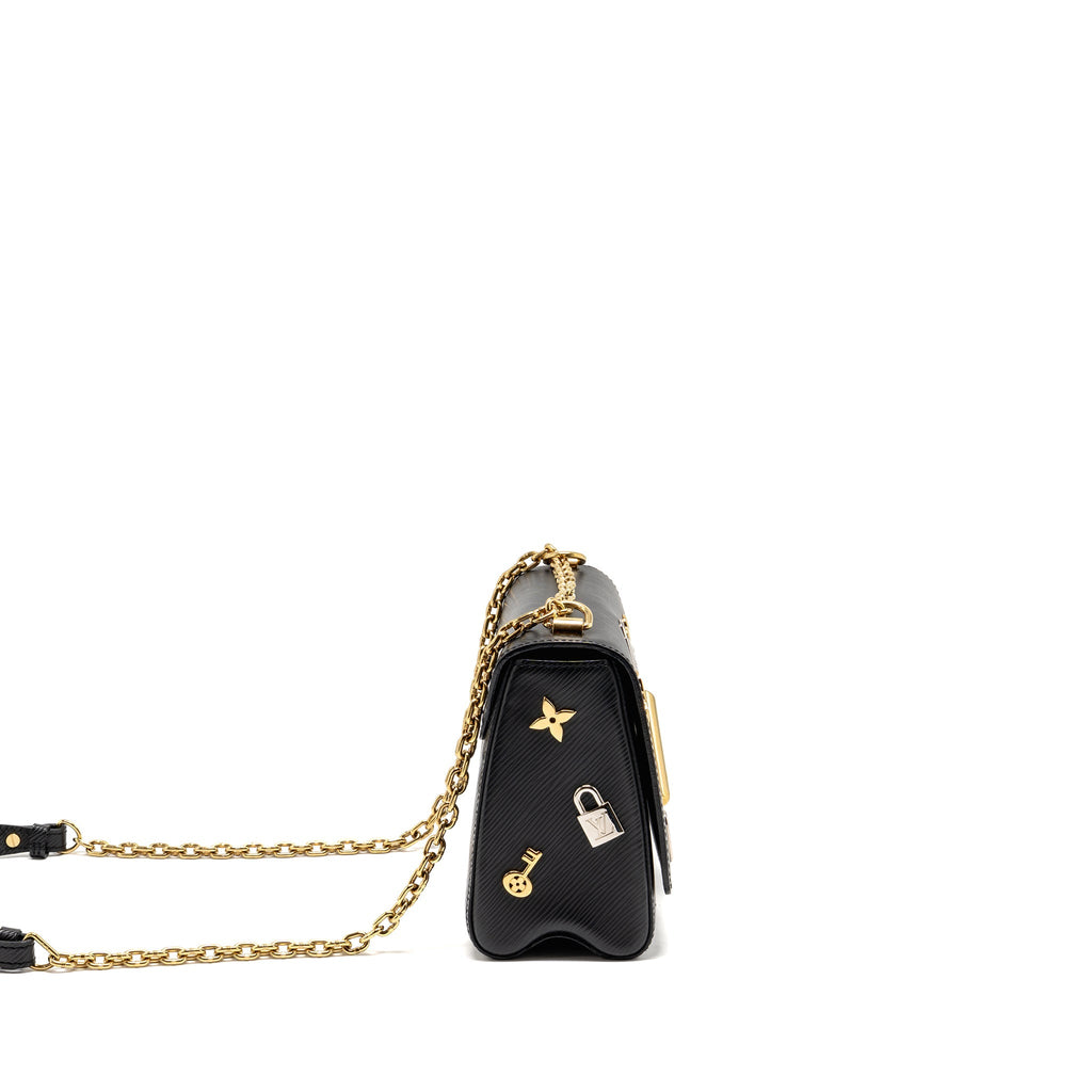 LOUIS VUITTON LOVE LOCK TWIST MM EPI BLACK MULTICOLOUR HARDWARE