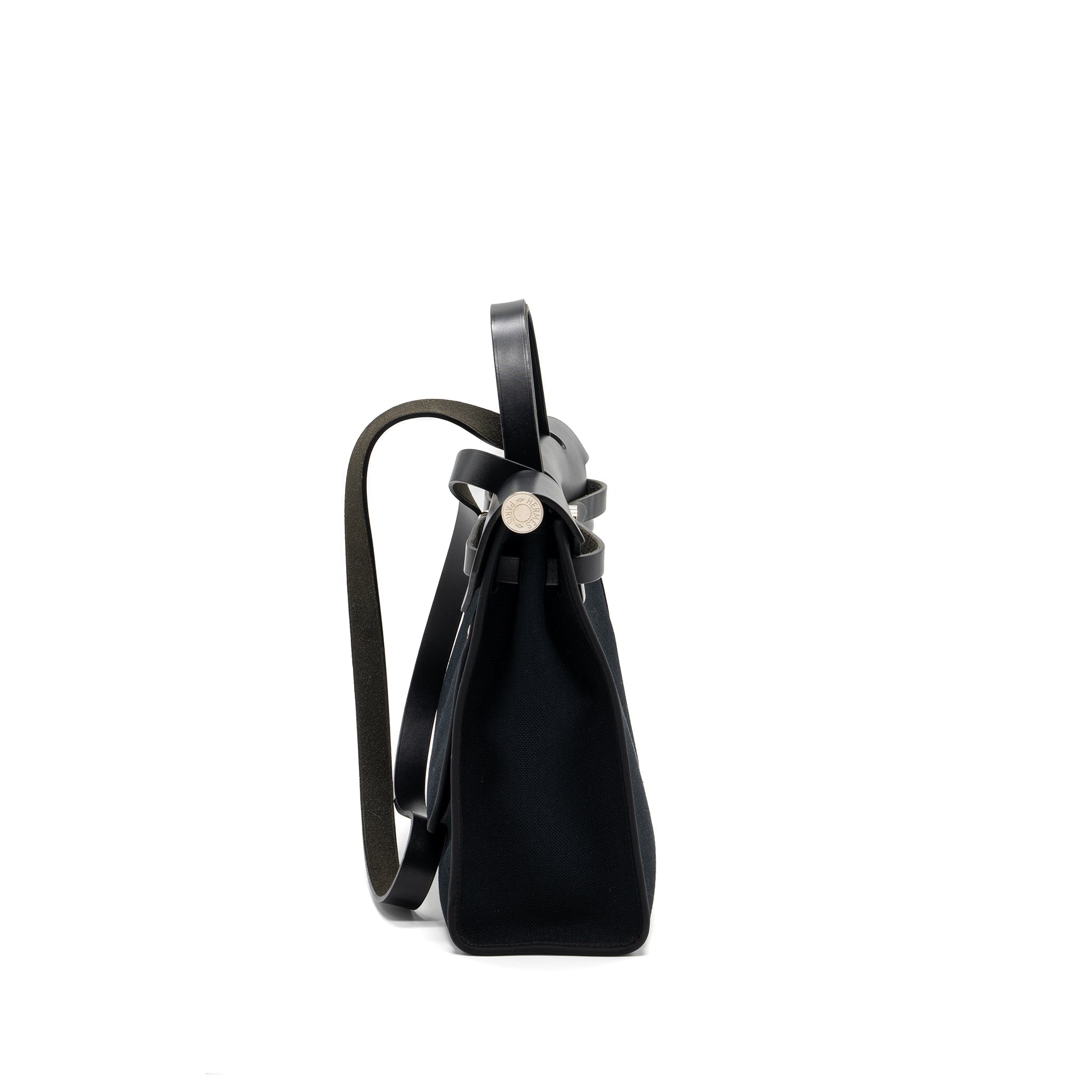 HERMES HERBAG 31 CANVAS/ HUNTER BLACK SHW