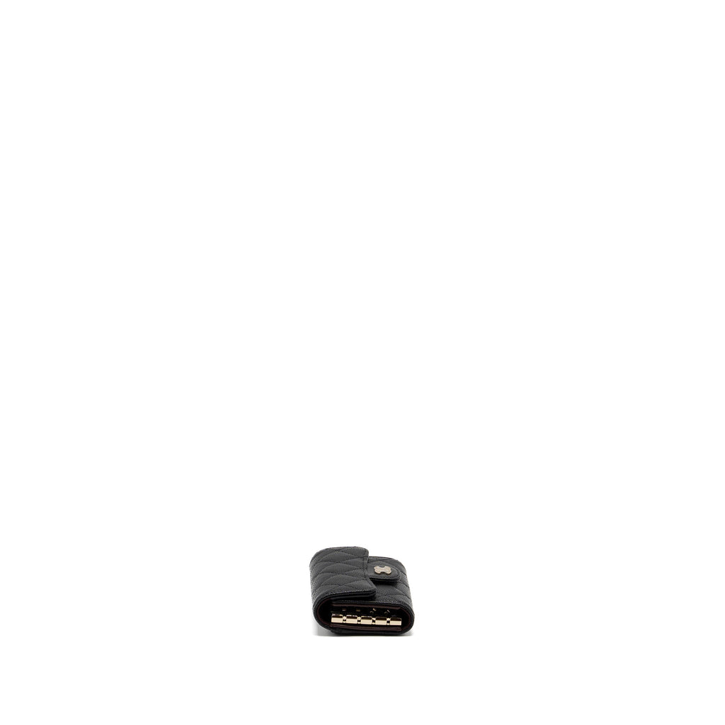 CHANEL CLASSIC FLAP KEY HOLDER CAVIAR BLACK LGHW