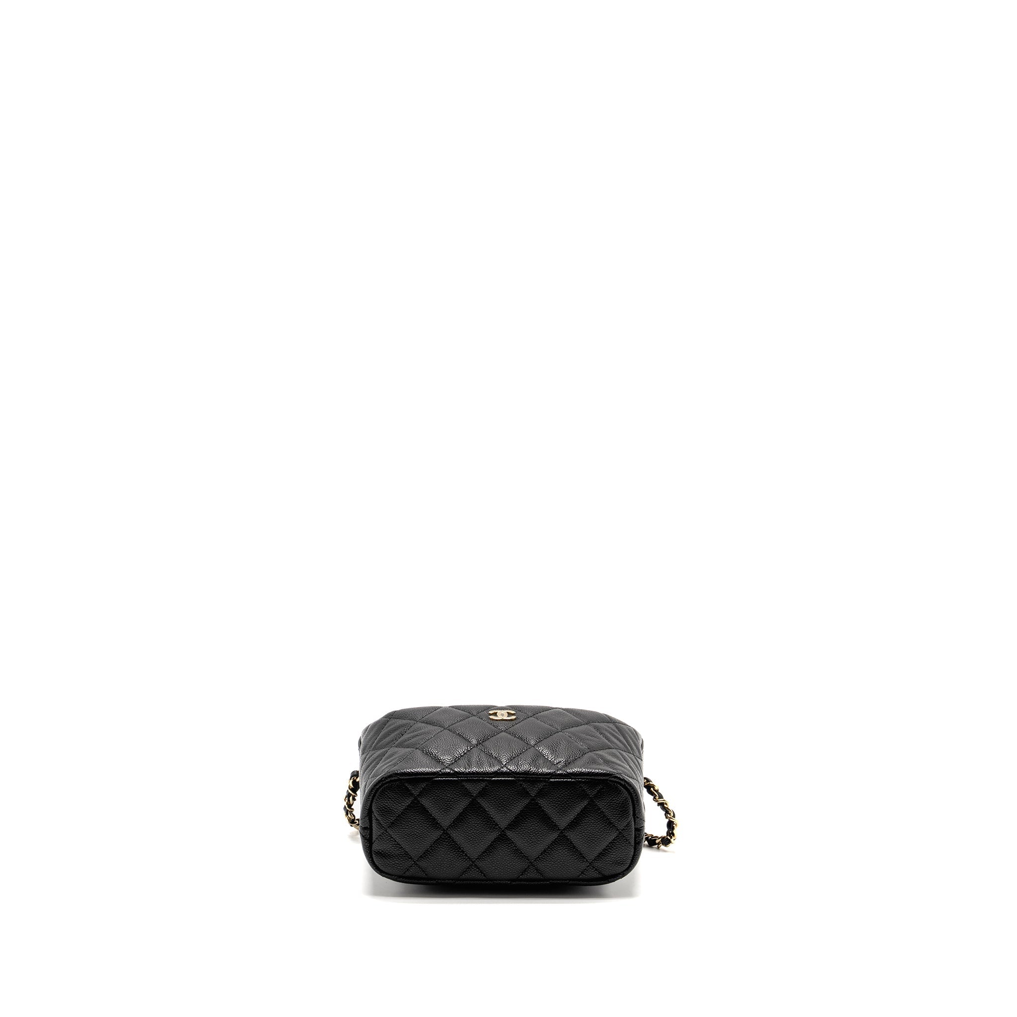 CHANEL 25C QUILTED HOBO BAG CAVIAR BLACK GHW (MICROCHIP)