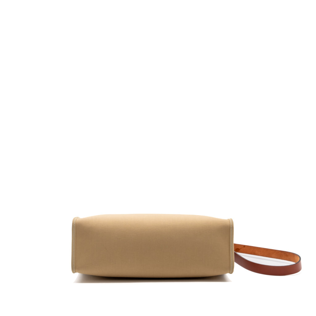 HERMES HERBAG 31 ZIP BAG CANVAS / HUNTER LEATHER TRENCH/ CUVIER SHW